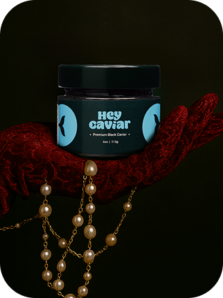 luxury snacks and black caviar as intentional indulgence