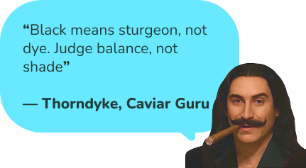 what does black caviar mean in sturgeon caviar context