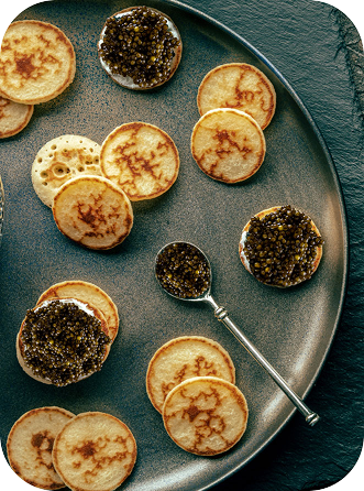 What is the best caviar to buy with premium Kaluga caviar served on blinis